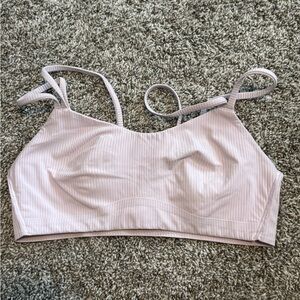 Lululemon Light Pink Striped Bralette